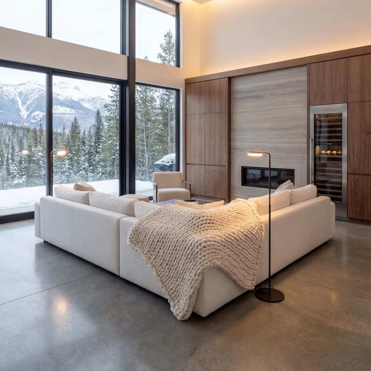 Integrated utility features in outdoor living space